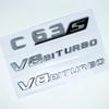 Letras de Logo C63S Negras 3D Insignia V8 BITURBO Pegatina Trasera de Estrella para Coche Maletero Emblema AMG Para Mercedes Benz AMG W205 C205 Accesorios