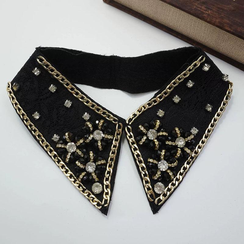 Fashion New Diamond False Collars Woman Crystal Removable Collar Women Necklace Fake Collar Detachable Tie Clothing Accessories