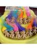 510 Stück Mini Trolls Puppen Anime Actionfigur Buntes Haar Sammlung von Familienmitgliedern Modellfiguren Spielzeug für Kinder