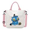 Group Canvas Bag Cartoon Little Illustration Student Collection Handbag Crossbody Shopping Bag