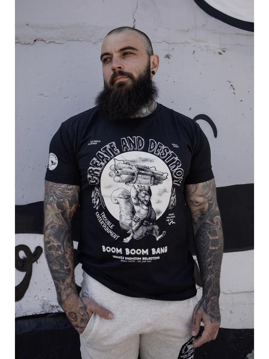 T-shirt with One man is a warrior in the field print S