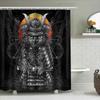 Japanese Samurai Warrior Owl Tapestry Shower Curtain Anime Forest Dark Art Home Decor Washable Bathroom Set