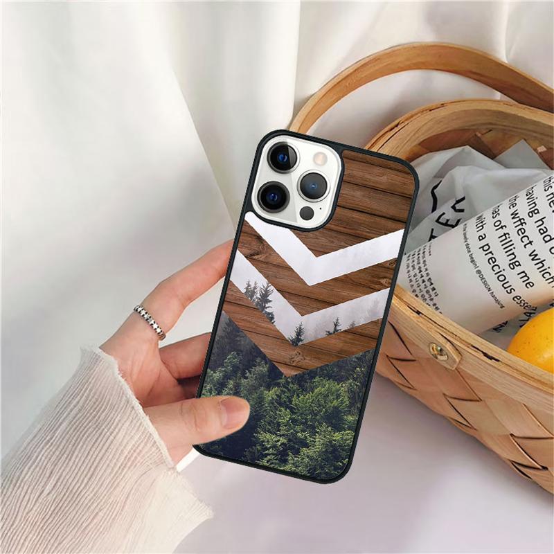 NATURE WOOD PRINTS Phone Case For iPhone 17 Air 16 15 14 11 12 13 Pro MAX Plus coque Cover Shell