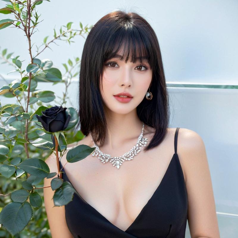 

Черный синтетический парик с прямой челкой, короткие прямые волосы, полный комплект на всю голову, стрижка кончиков волос, боб, высокотемпературный шелк, полный парик 12inches