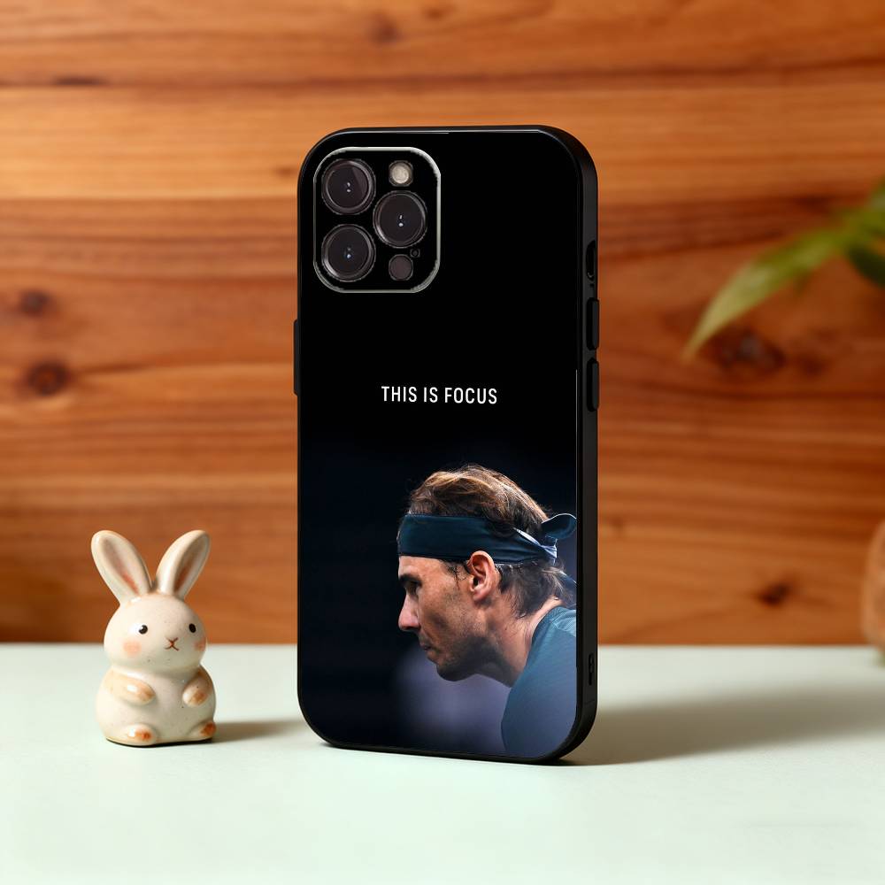 Tennis R-Rafael N-Nadal Handyhülle Für iPhone17,16,15,14,13,12Plus,Pro Max,XS,5G Weiches Silikon Schwarze Hülle