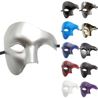 Karneval Einäugige Halbgesichts-Phantommaske Vintage Antik Oper Phantom Tanzparty Cosplay Kostümmaske 2025
