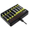 Durable Rechargeable Portable Intelligent Battery Charger 8 Slot Fast Charging Dock Adapter
