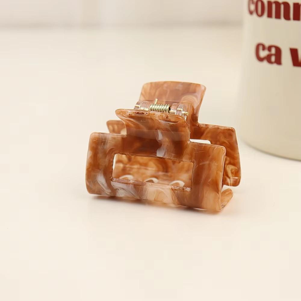 

Прямоугольные заколки для волос с мраморным узором, элегантные женские простые крабики для волос, модная заколка-акула для девочек, аксессуары для волос