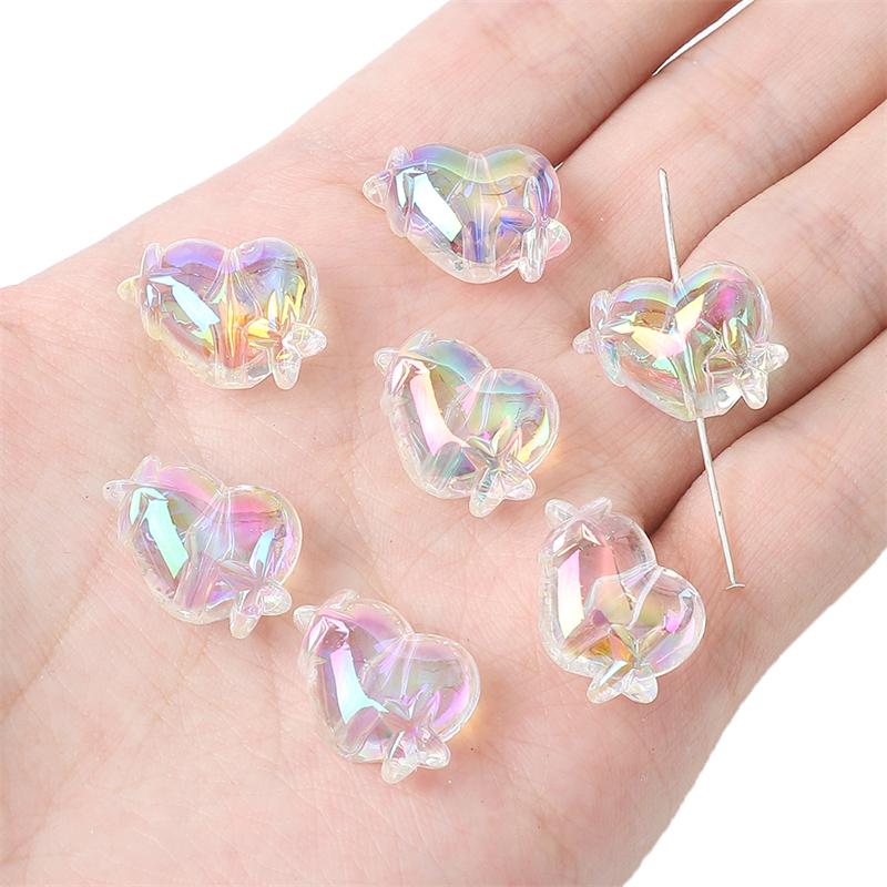 5/10 bucăți margele acrilice, mărgele de dragoste cu stea colorate pentru bricolaj, colier, brățară, cercei, bijuterii