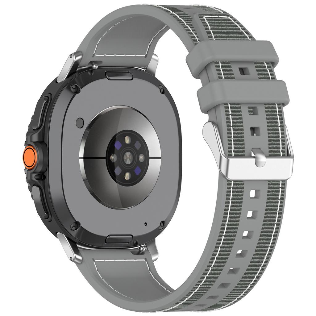 Watch Strap for Samsung Galaxy Watch8 44mm/40mm/Watch8 Classic 46mm Nylon + Silicone Wrist Band
