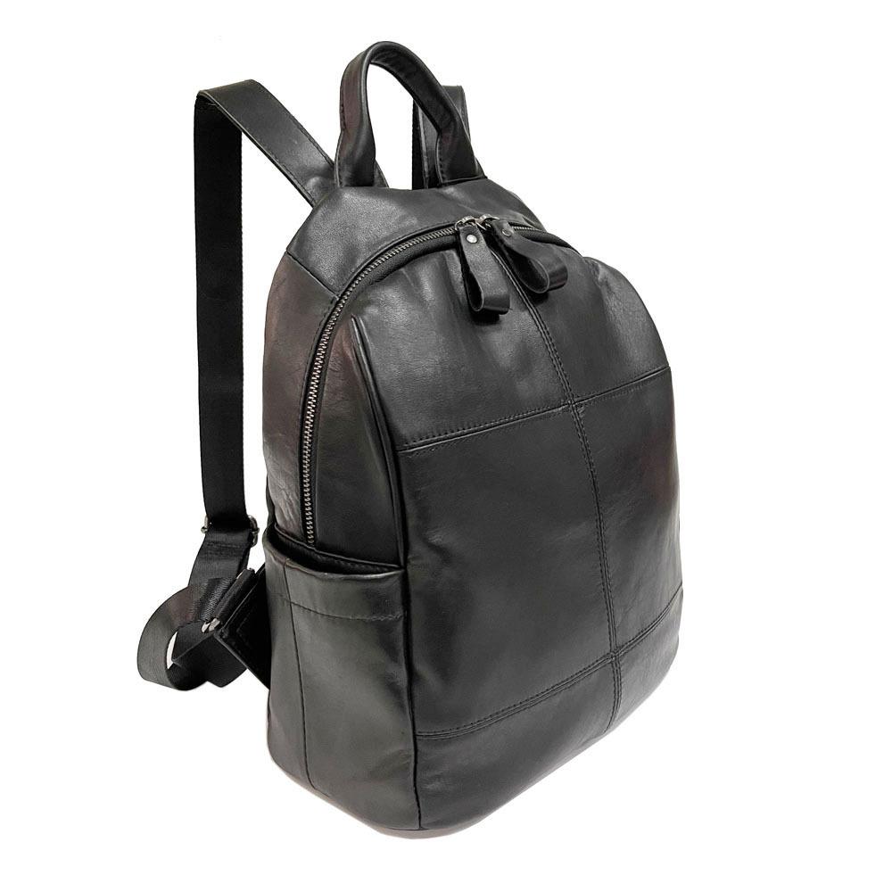 Damen Ledertasche Schwarz Erste Schicht Rindsleder Damenrucksack Trendige Mode Vielseitige Damentasche Weiches Leder