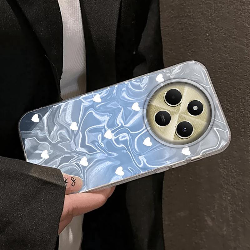 Summer Heart Bow Cherry Girls Water Texture Case For Xiaomi Poco X3pro X5 M6 X6 X3 NFC M5s M6 Pro C75 C61 Fundas Cover