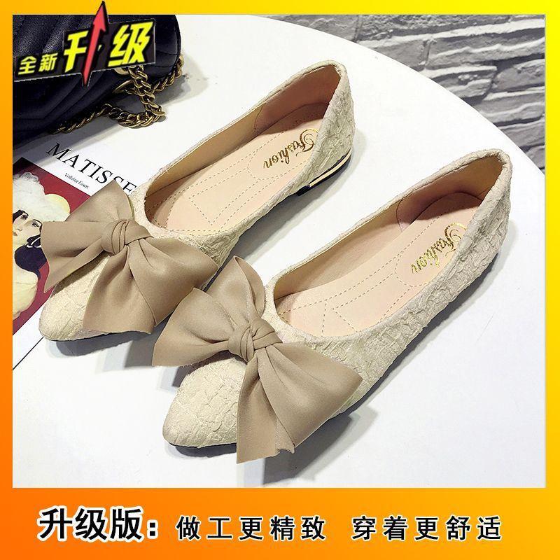 Versatile Flat Bow Fairy Gentle Shoes 2025 Spring/summer New Pointed Toe Single Shoe Women
