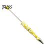 Smooth Ink Ballpoint Pen DIY Beadable Pen, Plastic Beaded Black Writing for Students Teens Teachers School Office Supplies Unique Hand-painted