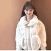 American retro design sense niche polka dot cotton clothes women's winter sweet and cute loose and thin coat tide
