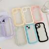 Applicable To Apple 13Promax Protective Case XR Wavy Frame iPhone12 Simple 14 Material 15 Mobile Phone Case