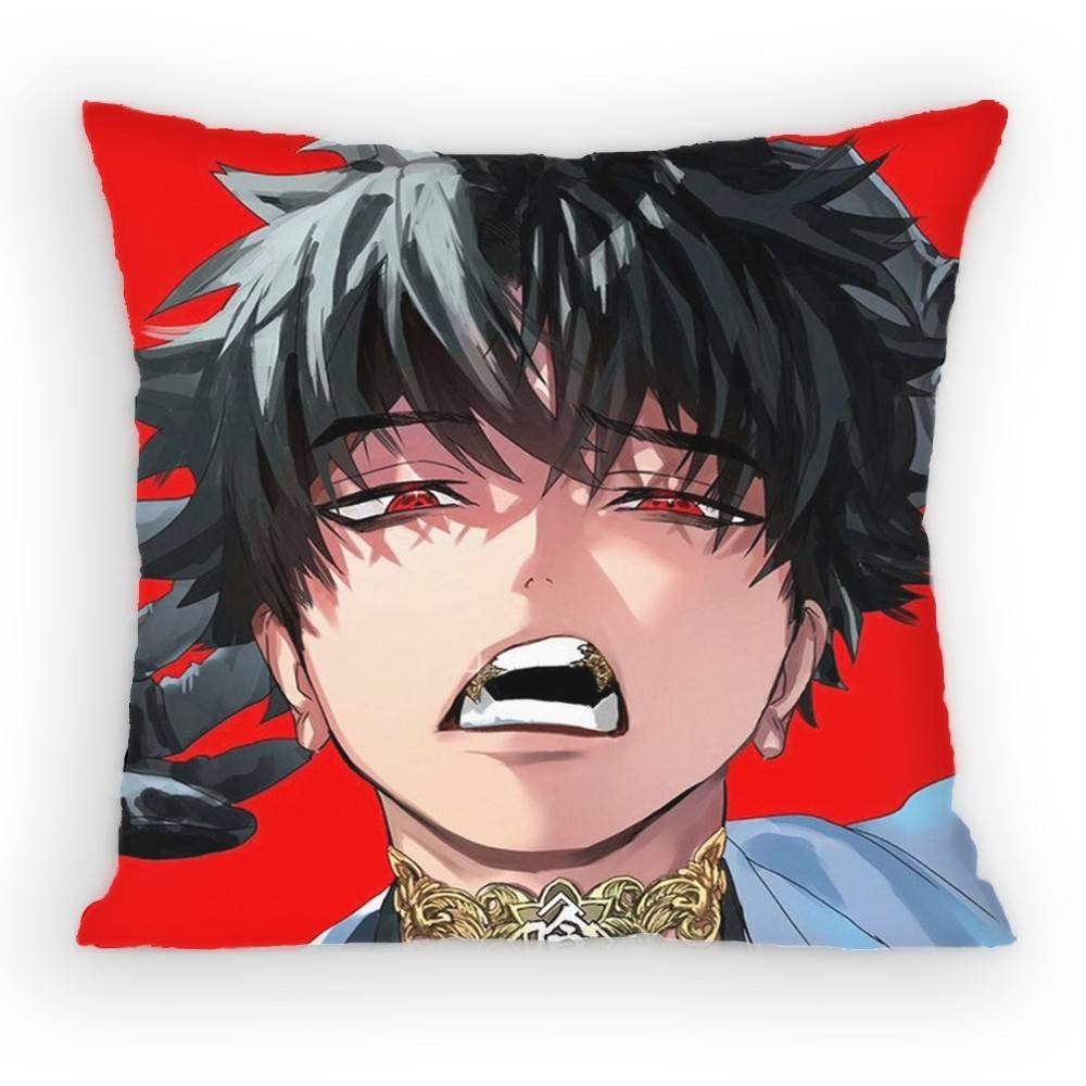 Phantom Busters Mogari Shishikuno PillowCase Sofa Living Room for Bedroom car Headboard Backrest Cushion Square Cushion Nap Time