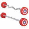Emai Captain America PU Coated Fixed Curved Barbell