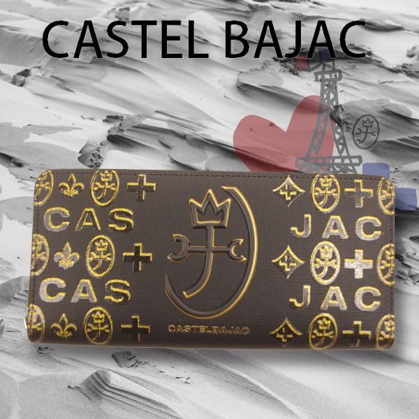 Castelbajac Round Zip Long Wallet, Cite Series, Black, 089653