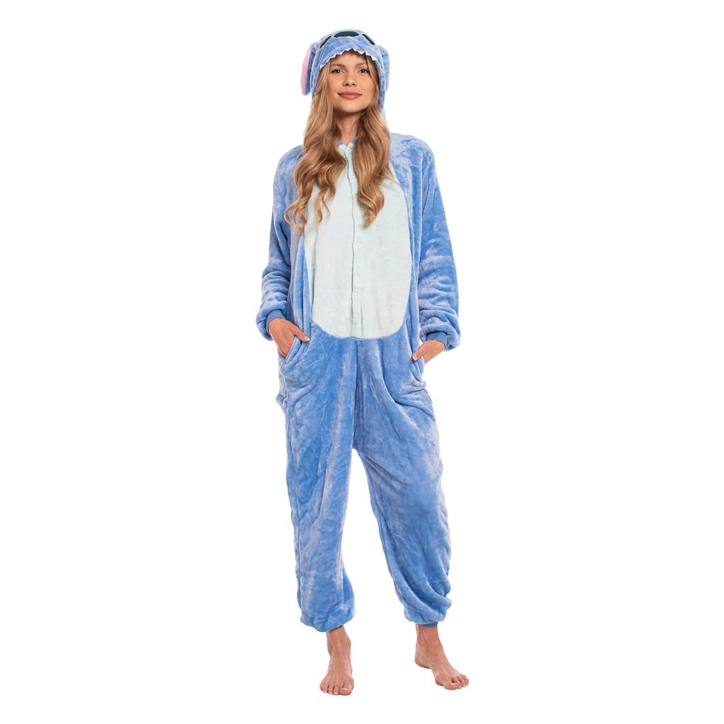 Piżama damska kombinezon kigurumi onesie kostium stich niebieski 145-155 s