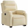 Electric Recliner Chair with Rising Function Cream Fabric