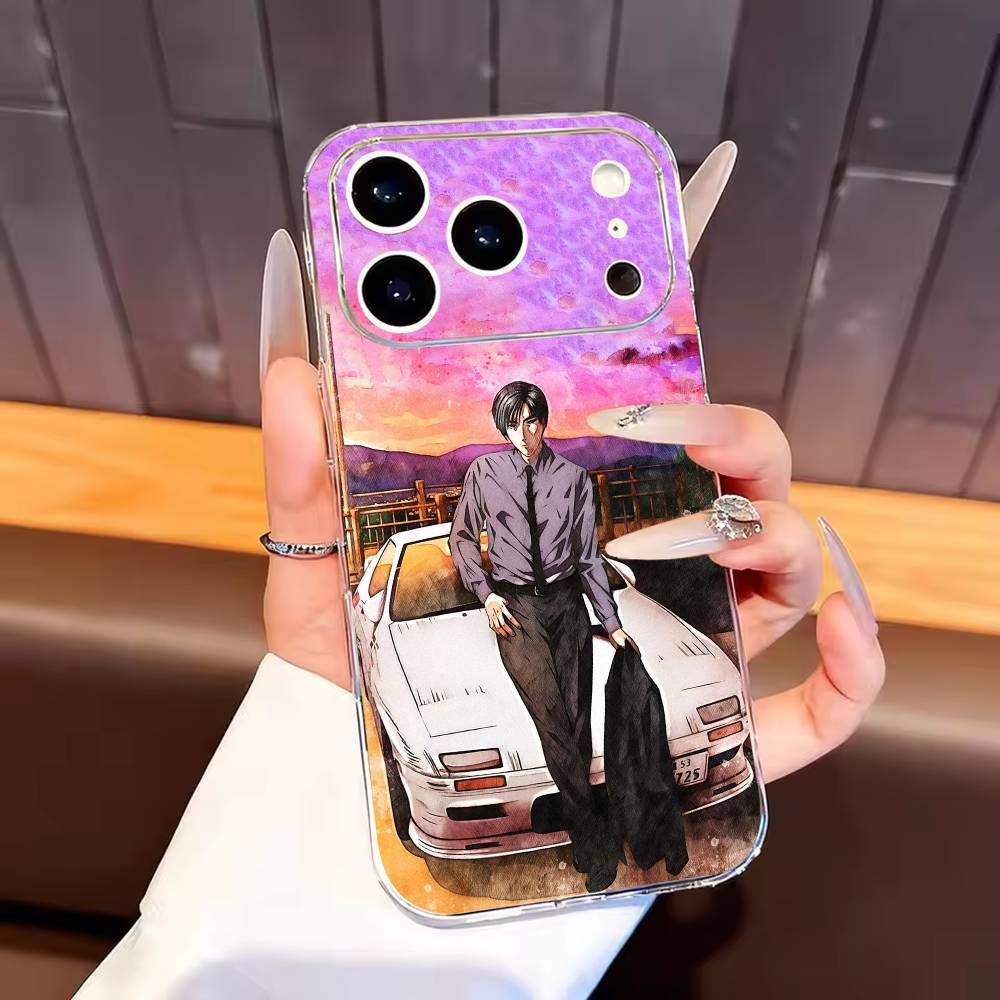 Hot Anime Initial D AE86 Phone Case For iPhone17,16,15,14,13,12,11 Plus,Pro Max Soft Transparent Cover