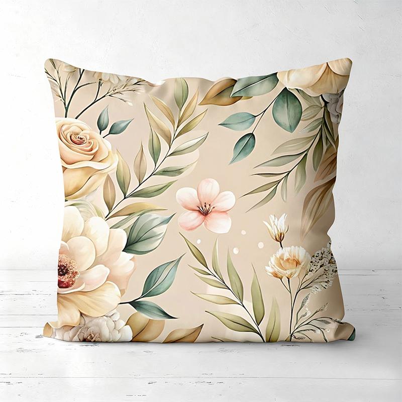 Floral Patterned Cushion Covers for Sofa Decor Polyester pillowcase, sofa decorative cushion cov Headboard Pillow