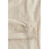 H M Regular Fit Linen Blend sHirt ligHt Beige