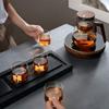 Bonston Elegant Cup Insulation Separation Bubble Teapot Heat-resistant Glass Teapot Simple Filter Tea Cup 500ml