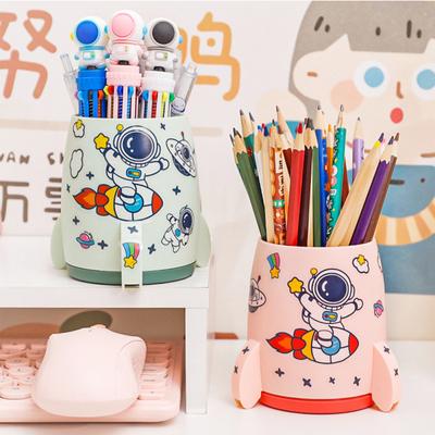 Çok fonksiyonlu Kawaii kalemlik tencere fırçası Kalem Kutusu Çocuk Öğrenci Masaüstü Kırtasiye Organizatör Ofis Malzemeleri Depolama