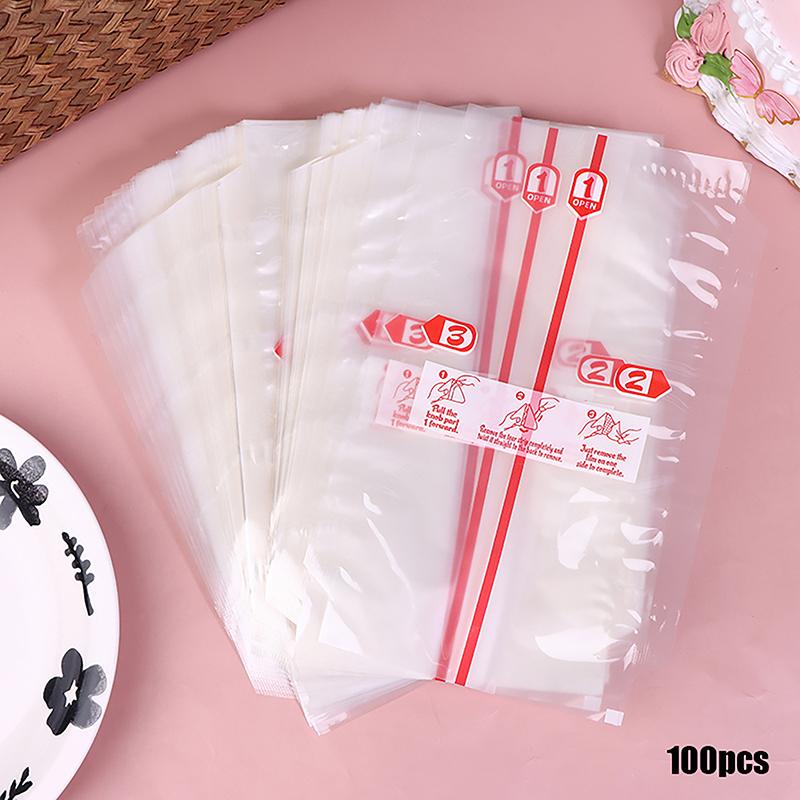 

10/50/100 шт Одноразові двошарові трикутні пакети для пакування рисових кульок, пакети для суші Онігірі з норі, поліетиленові пакети для обгортання Онігірі 100Pcs