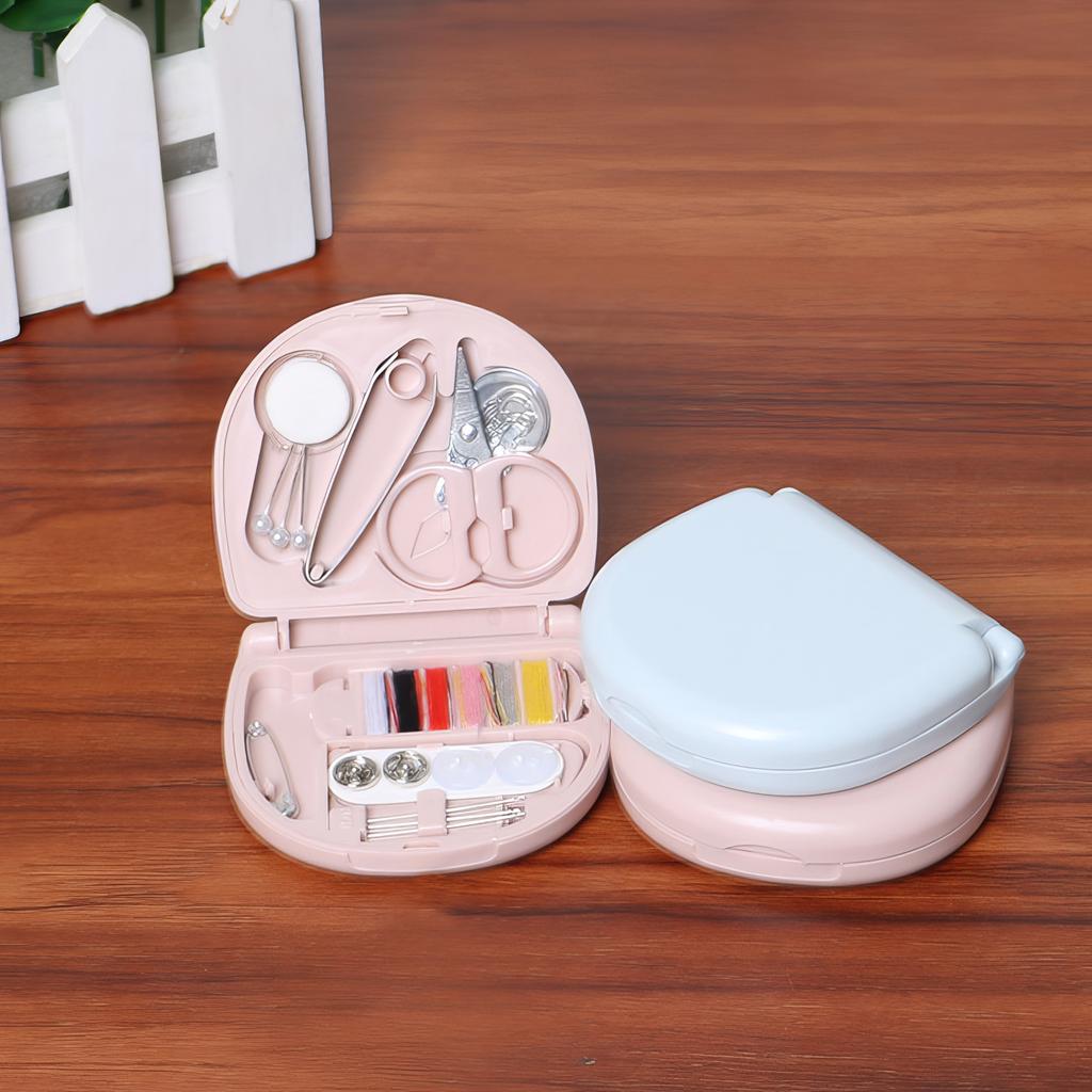Nordic Style Mini Sewing Box Portable Small Sewing Kit Multi Functional Sewing Tools Combination Set Home Travel Sewing Supplies