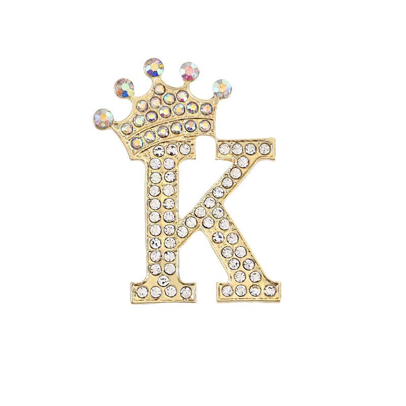 Unisex Versatile English Letter Brooch Lapel Pin for Suits and Clothing