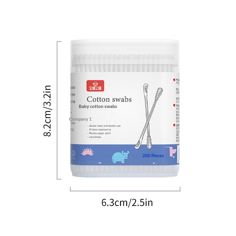 200 Pcs Baby Swabs Baby Double-Ended Ultra-Fine Cleaning Swabs For Delicate Ears - Soft And Safe For Newborns And Toddlers