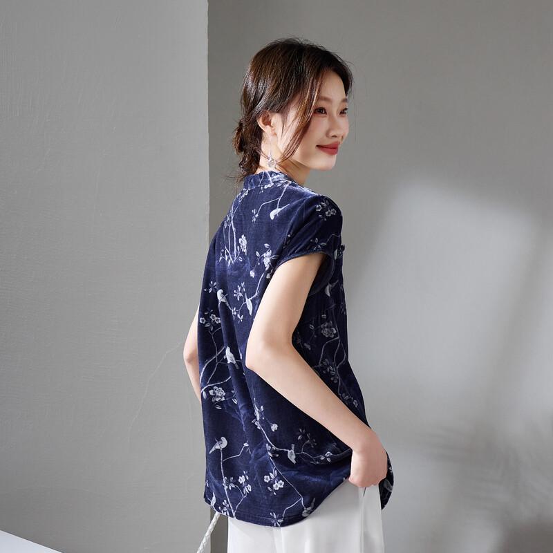SOFSIL 2026 New Chinese Style Silk Printed Shirt