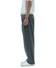 Neibieol Tropical Wool Double-Pleat Wide Pants - Charcoal