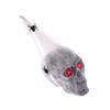 Eerie Sound Reactive Glowing Skull Ornament Haunting Halloween Skull with Spooky Sound Activation and Cobweb Designs