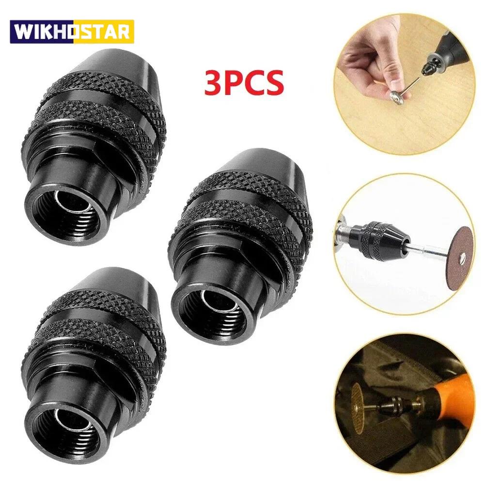 3pcs Multi Keyless Chuck 0.8-3.2mm Drill Chuck For  3000 4000 7700 8200 Rotary Tools Electric Grinding Chuck Tool Parts
