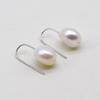 Baroque Pearl Earrings Natural White Freshwater Pearl 925 Silver Hook Short Pendant Women's Earrings Irregular Pearl Jewelry