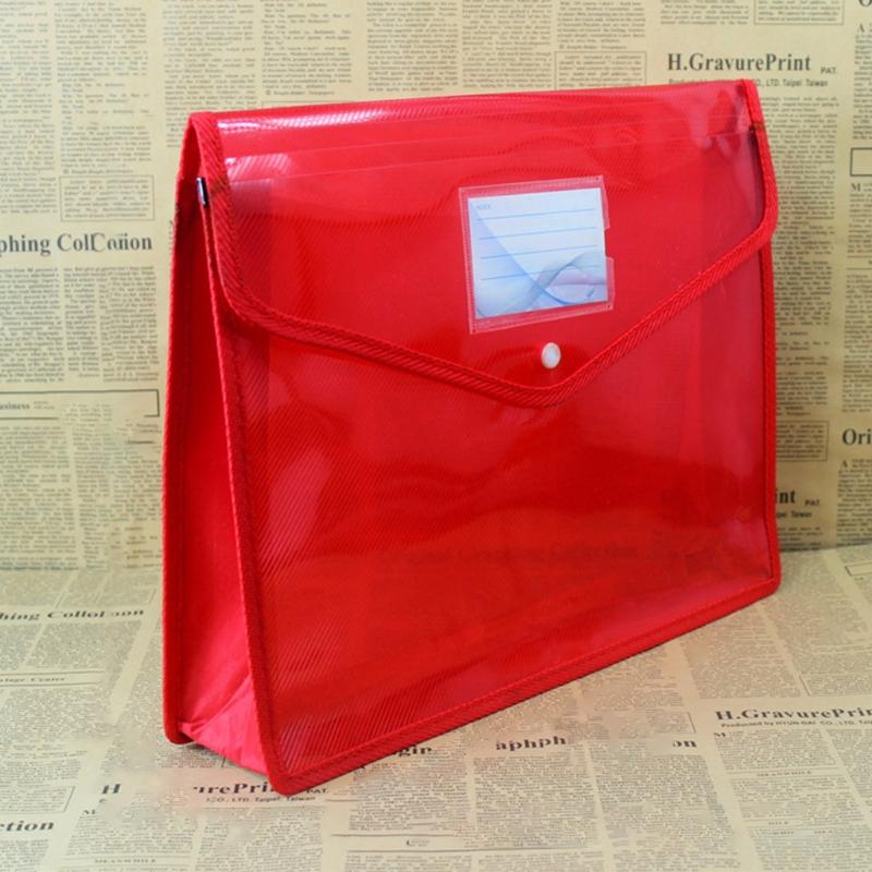 Three-Dimensional Plastic File Bag Clear Data Bag Folder Papers Ticket Bag A4 B4 Transparent Document Storage Organizer