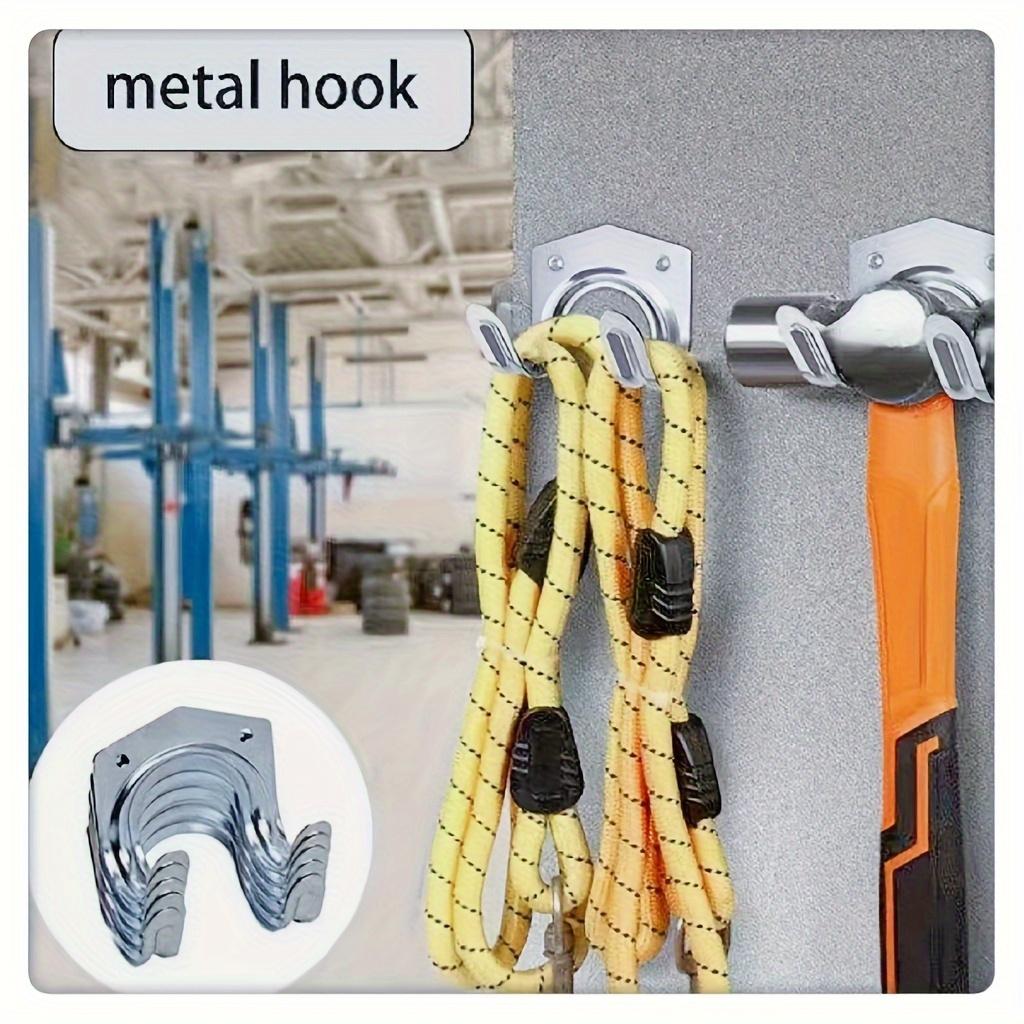 5Pcs Heavy-Duty Metal Wall-Mounted Tool Rack Set Includes Screws, Garden Tool Storage Rack, Suitable for Shovels, Rakes, and Other Tools