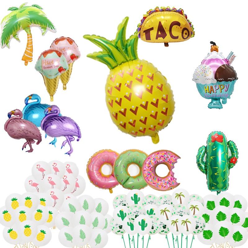 Hawaiian Pineapple Flamingo Aluminum Foil Balloon For Wedding Party Decorations