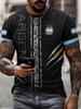 2026 Camiseta de Fútbol para Aficionados de la Selección Argentina Rayas Azules y Blancas Sol 3D Secado Rápido Deportiva Casual Camiseta para Hombre