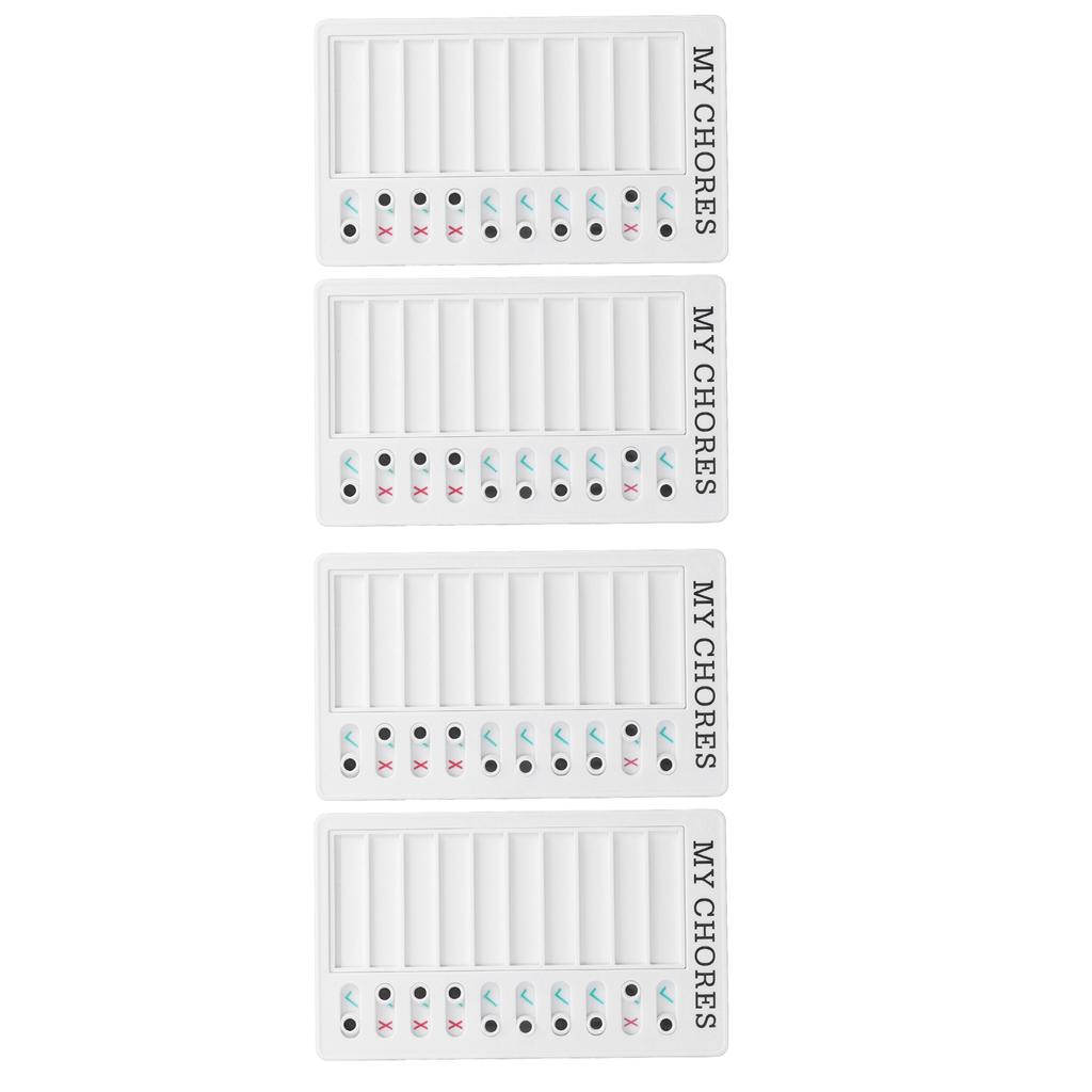 4pcs Checklist Board DIY Production Recyclable Portable Chore Checklist Detachable Chore Chart for