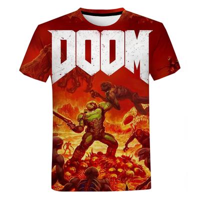 Doom Game 3D Print Short Sleeves T-shirt for Men Summer Casual Oversized T Shirt Fashion Harajuku Street Round Neck Tops