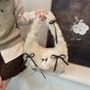 Niche plush bag women's new autumn and winter versatile single shoulder underarm bag portable plush bag