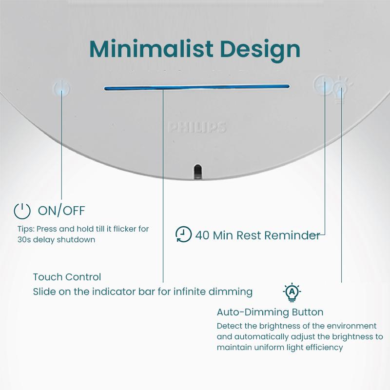 Philips LED Lamp Eye Protective Desk Light  Smart sensor, detect environment brightness, auto-dimming, maintain uniform light efficency