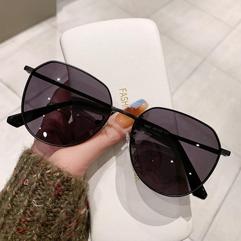 High-value round-frame sunglasses, UV-proof sunshades for men and women, European and American trend driving polarized sunglasses