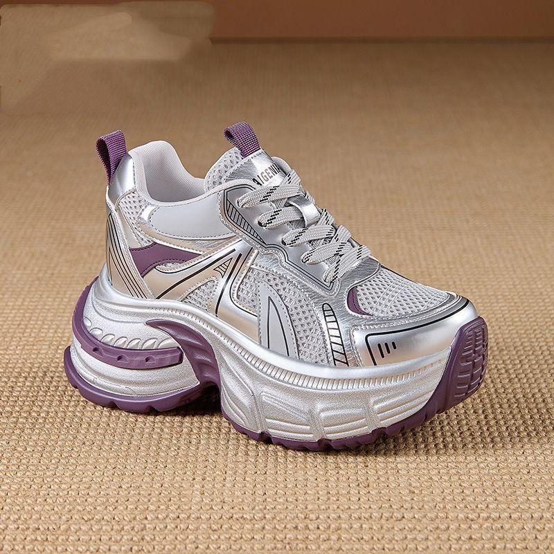 

Daddy shoes super fire 22 spring and autumn new retro mesh sneakers small thick soles increase hongjie 35