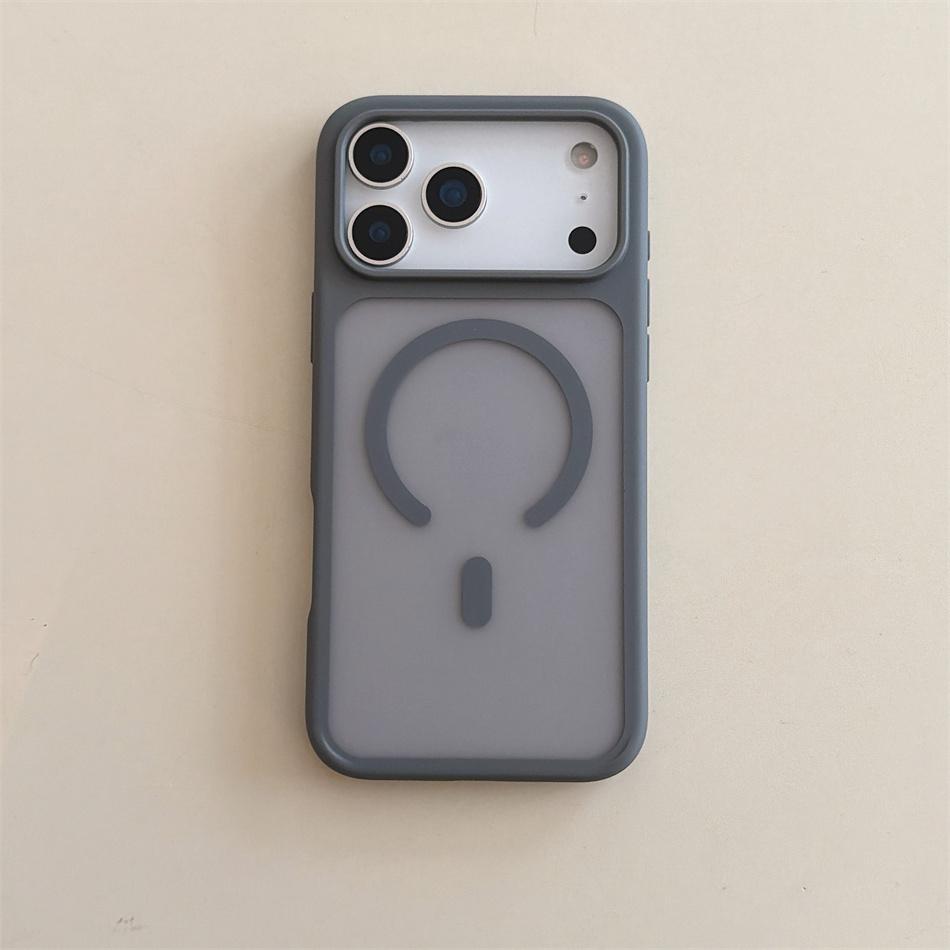 Translucent Matte Magnetic Case For iPhone 17 16 15 14 13 ProMax 17Pro Shockproof Wireless Charging Phone Cover Funda